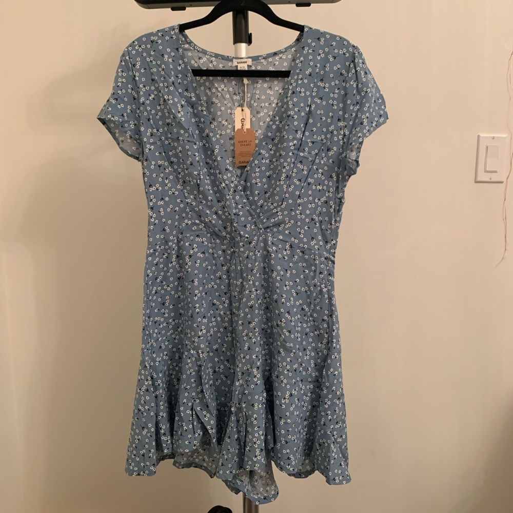 Garage Blue Floral Romper